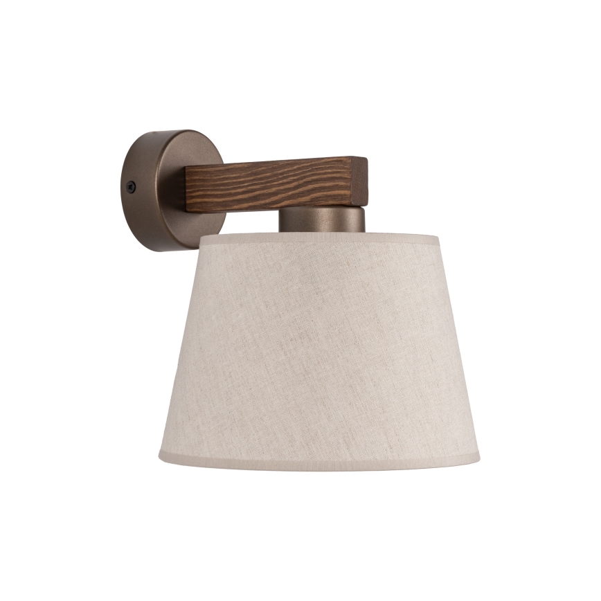 Brilagi - Wandleuchte LATTE 1xE27/60W/230V Kiefer/Beige
