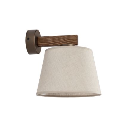 Brilagi - Wandleuchte LATTE 1xE27/60W/230V Kiefer/Beige
