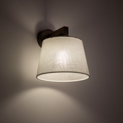 Brilagi - Wandleuchte LATTE 1xE27/60W/230V Kiefernholz/weiß