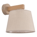 Brilagi - Wandleuchte LATTE SABIA 1xE27/60W/230V Kiefer/Beige
