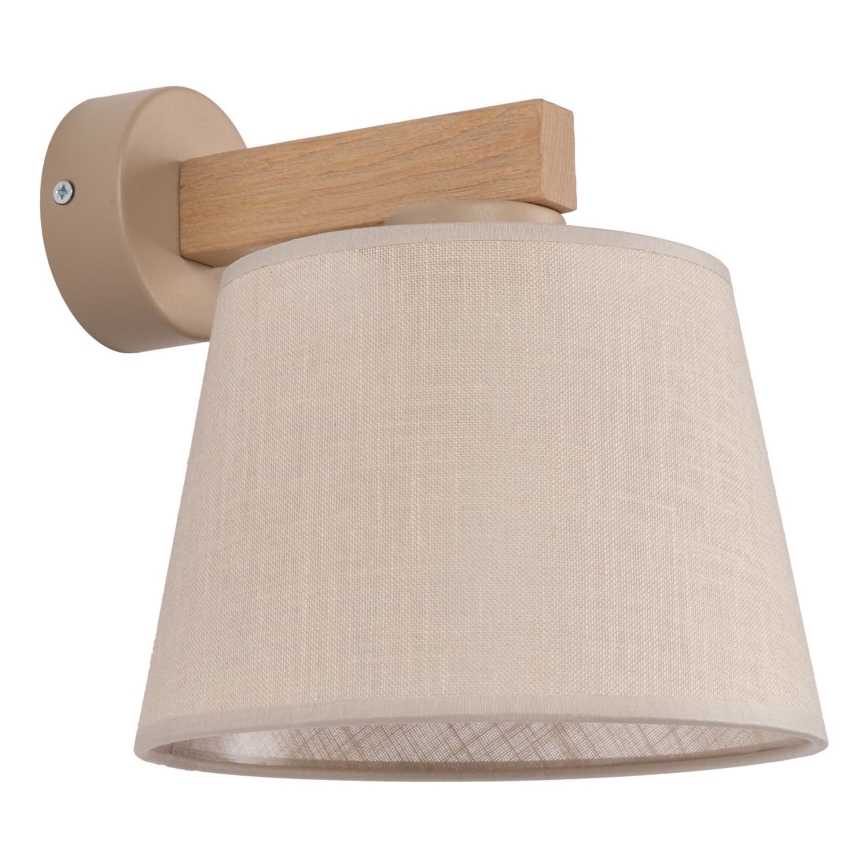 Brilagi - Wandleuchte LATTE SABIA 1xE27/60W/230V Kiefer/Beige