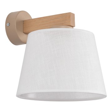 Brilagi - Wandleuchte LATTE SABIA 1xE27/60W/230V Kiefer/weiß