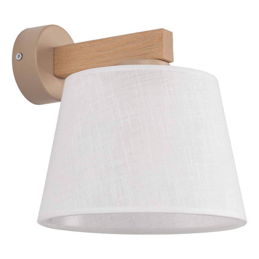 Brilagi - Wandleuchte LATTE SABIA 1xE27/60W/230V Kiefer/weiß