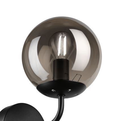 Brilagi - Wandleuchte MALIVA 1xE14/15W/230V schwarz/rauchfarben