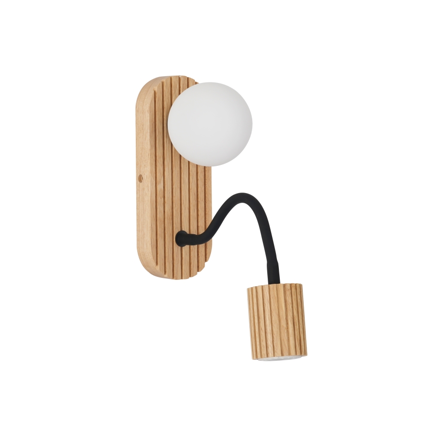 Brilagi - Wandleuchte MODERN WOOD 1xG9/5W/230V + 1xGU10/8W Gummibaumholz