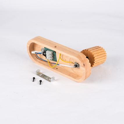 Brilagi - Wandstrahler MODERN WOOD 1xG9/5W/230V + 1xGU10/8W Gummibaumholz