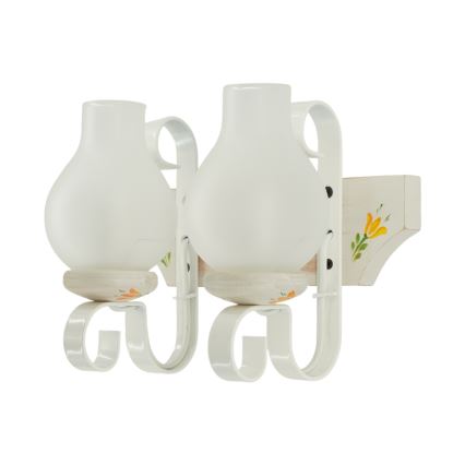 Brilagi - Wandleuchte QUEEN 2xE14/40W/230V Buche/cremefarben