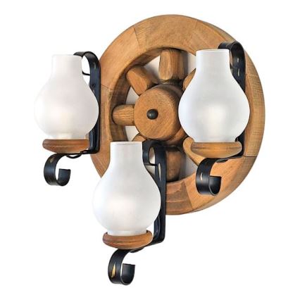 Brilagi - Wandleuchte ROATA APLICA 3xE14/40W/230V Buche
