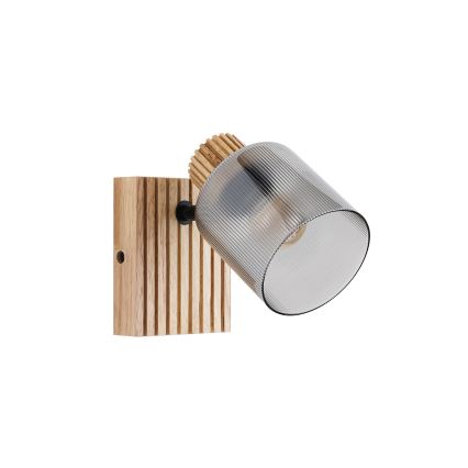 Brilagi - Wandstrahler HYGGE 1xE14/15W/230V Gummibaumholz/rauchfarben