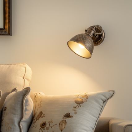 Brilagi - Wandstrahler TECHNO 1xE27/60W/230V bronzen/Patina