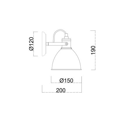 Brilagi - Wandstrahler TECHNO 1xE27/60W/230V bronzen/Patina