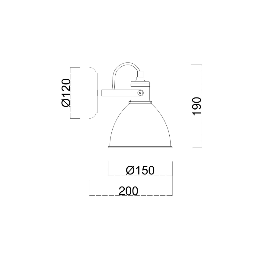 Brilagi - Wandstrahler TECHNO 1xE27/60W/230V bronzen/Patina