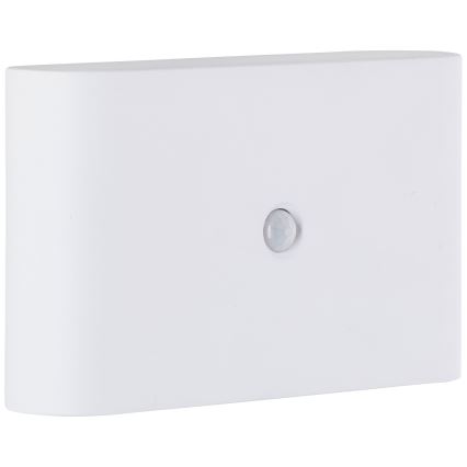 Brilliant - Aufladbare LED-Outdoor-Wandleuchte mit Sensor XINO LED/3W/5V 3600 mAh IP44 weiß