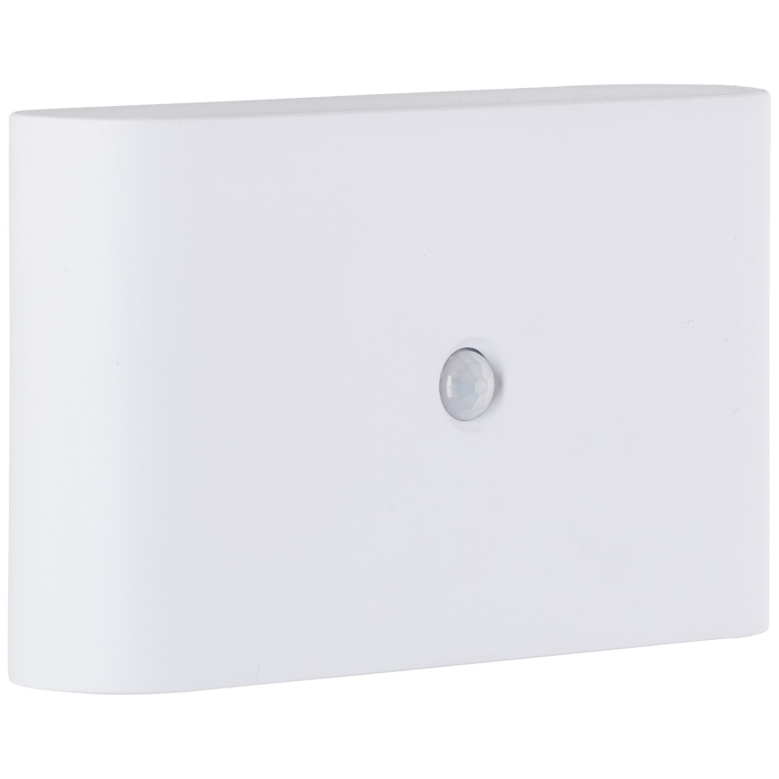 Brilliant - Aufladbare LED-Outdoor-Wandleuchte mit Sensor XINO LED/3W/5V 3600 mAh IP44 weiß