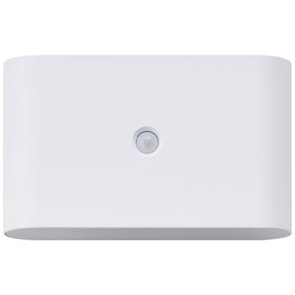 Brilliant - Aufladbare LED-Outdoor-Wandleuchte mit Sensor XINO LED/3W/5V 3600 mAh IP44 weiß