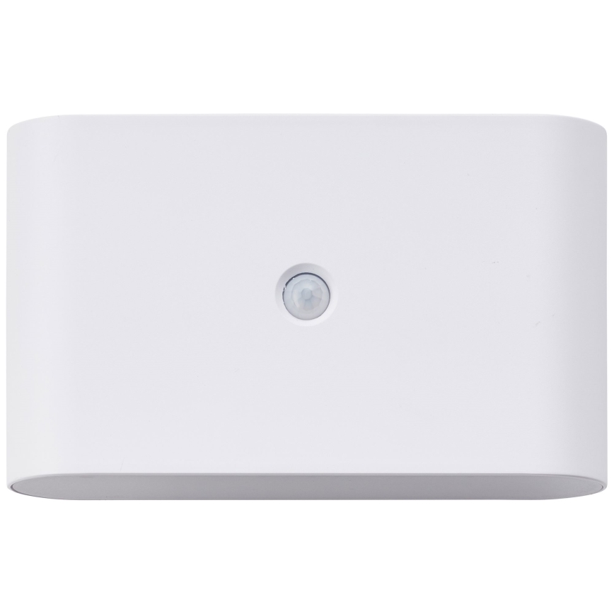 Brilliant - Aufladbare LED-Outdoor-Wandleuchte mit Sensor XINO LED/3W/5V 3600 mAh IP44 weiß