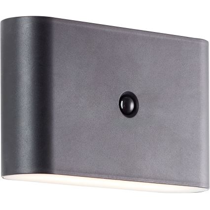 Brilliant - Aufladbare LED-Outdoor-Wandleuchte mit Sensor XINO LED/3W/5V 3600 mAh IP44 schwarz