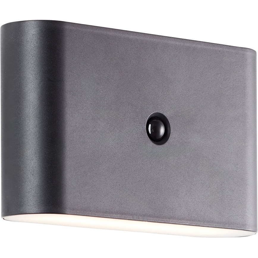 Brilliant - Aufladbare LED-Outdoor-Wandleuchte mit Sensor XINO LED/3W/5V 3600 mAh IP44 schwarz