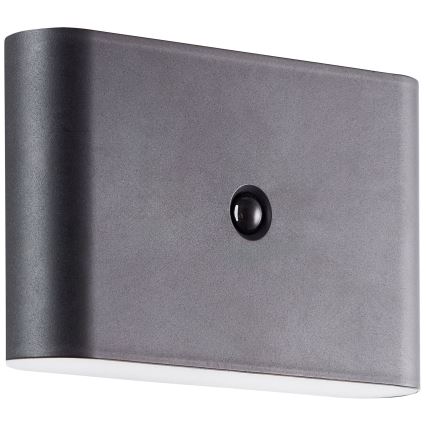 Brilliant - Aufladbare LED-Outdoor-Wandleuchte mit Sensor XINO LED/3W/5V 3600 mAh IP44 schwarz