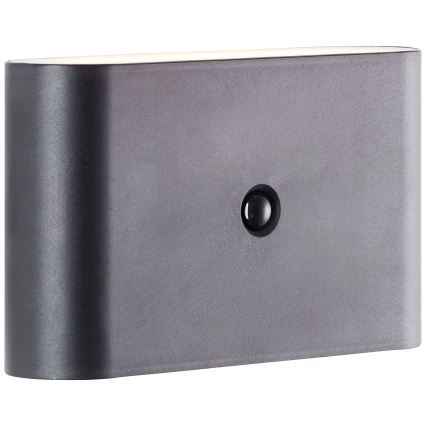 Brilliant - Aufladbare LED-Outdoor-Wandleuchte mit Sensor XINO LED/3W/5V 3600 mAh IP44 schwarz