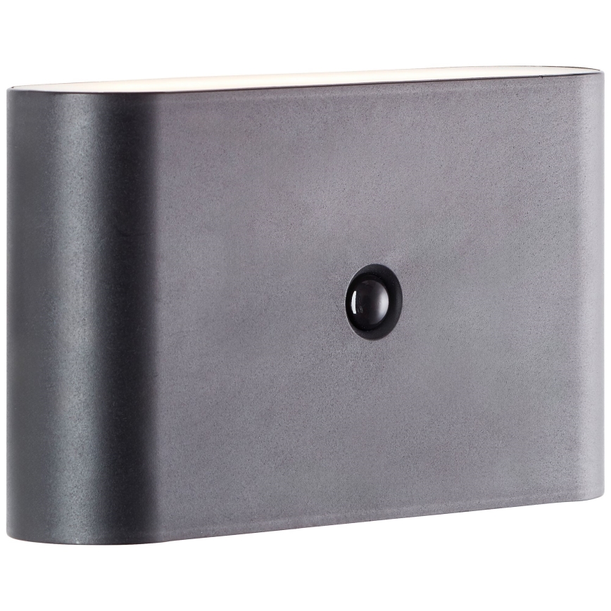Brilliant - Aufladbare LED-Outdoor-Wandleuchte mit Sensor XINO LED/3W/5V 3600 mAh IP44 schwarz