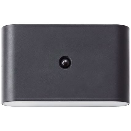 Brilliant - Aufladbare LED-Outdoor-Wandleuchte mit Sensor XINO LED/3W/5V 3600 mAh IP44 schwarz