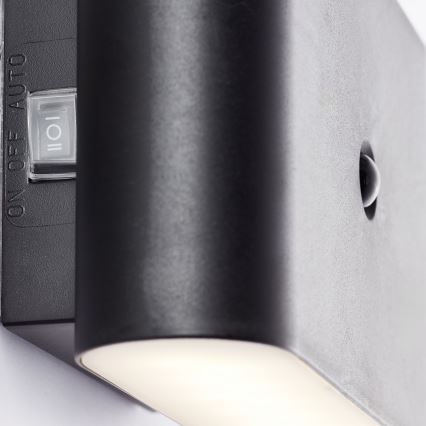 Brilliant - Aufladbare LED-Outdoor-Wandleuchte mit Sensor XINO LED/3W/5V 3600 mAh IP44 schwarz