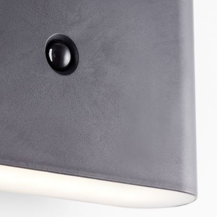 Brilliant - Aufladbare LED-Outdoor-Wandleuchte mit Sensor XINO LED/3W/5V 3600 mAh IP44 schwarz