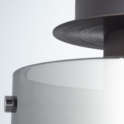 Brilliant - Deckenleuchte BETH 1xE27/60W/230V Ø 20 cm schwarz/rauchfarben