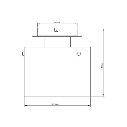 Brilliant - Deckenleuchte BETH 1xE27/60W/230V Ø 20 cm schwarz/rauchfarben