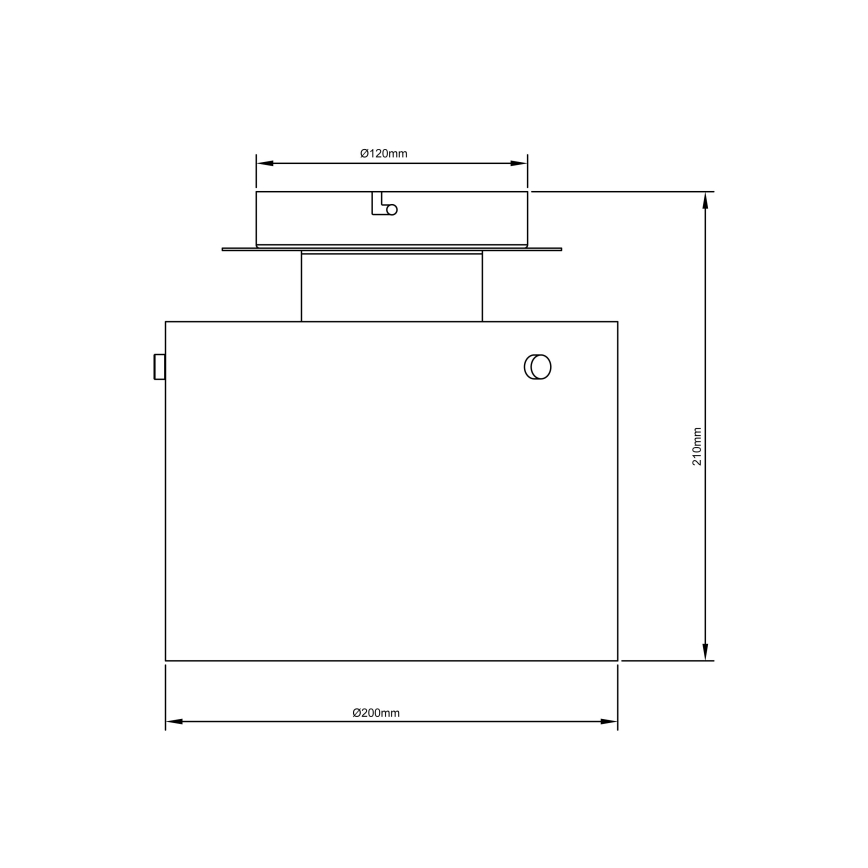 Brilliant - Deckenleuchte BETH 1xE27/60W/230V Ø 20 cm schwarz/rauchfarben