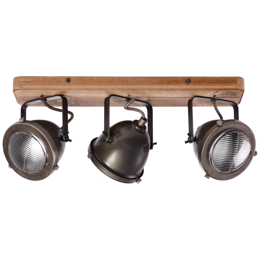 Brilliant - Deckenstrahler CARMEN WOOD 3xGU10/5W/230V braun