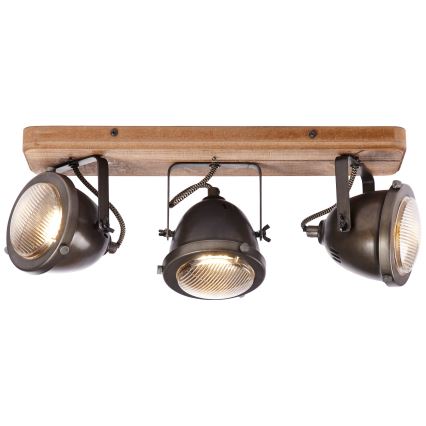 Brilliant - Deckenstrahler CARMEN WOOD 3xGU10/5W/230V braun