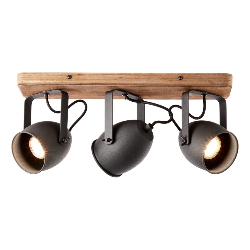 Brilliant - Deckenstrahler CROWTON 3xGU10/6W/230V Kiefer