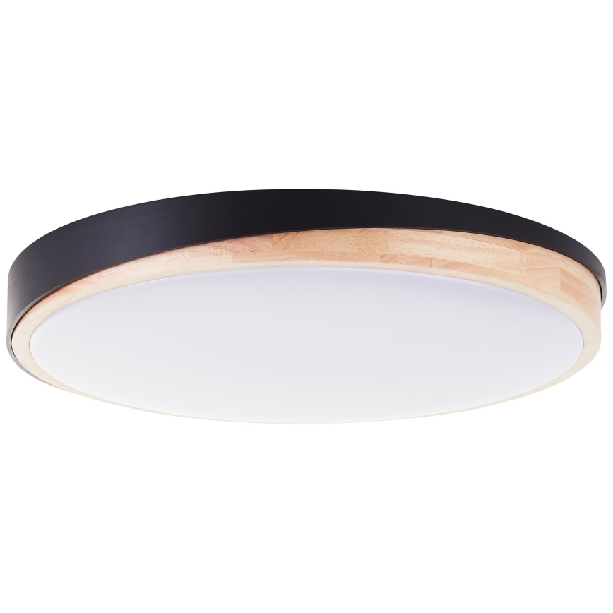 Brilliant - Dimmbare LED-Deckenleuchte BAARLO LED/36W/230V 3000-6500K d 50 cm schwarz/Gummibaum + Fernbedienung