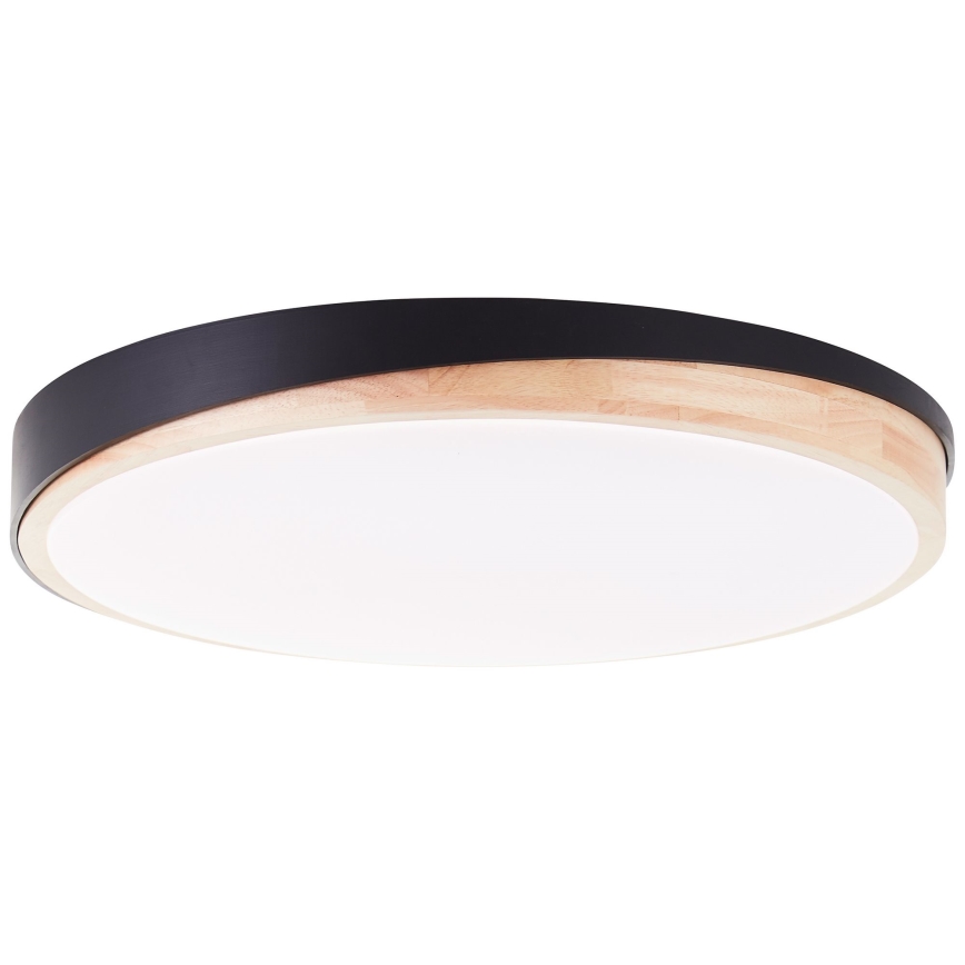Brilliant - Dimmbare LED-Deckenleuchte BAARLO LED/36W/230V 3000-6500K d 50 cm schwarz/Gummibaum + Fernbedienung