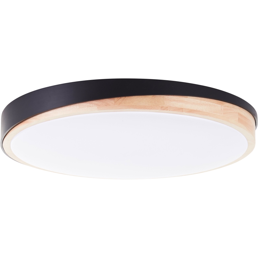 Brilliant - Dimmbare LED-Deckenleuchte BAARLO LED/36W/230V 3000-6500K d 50 cm schwarz/Gummibaum + Fernbedienung