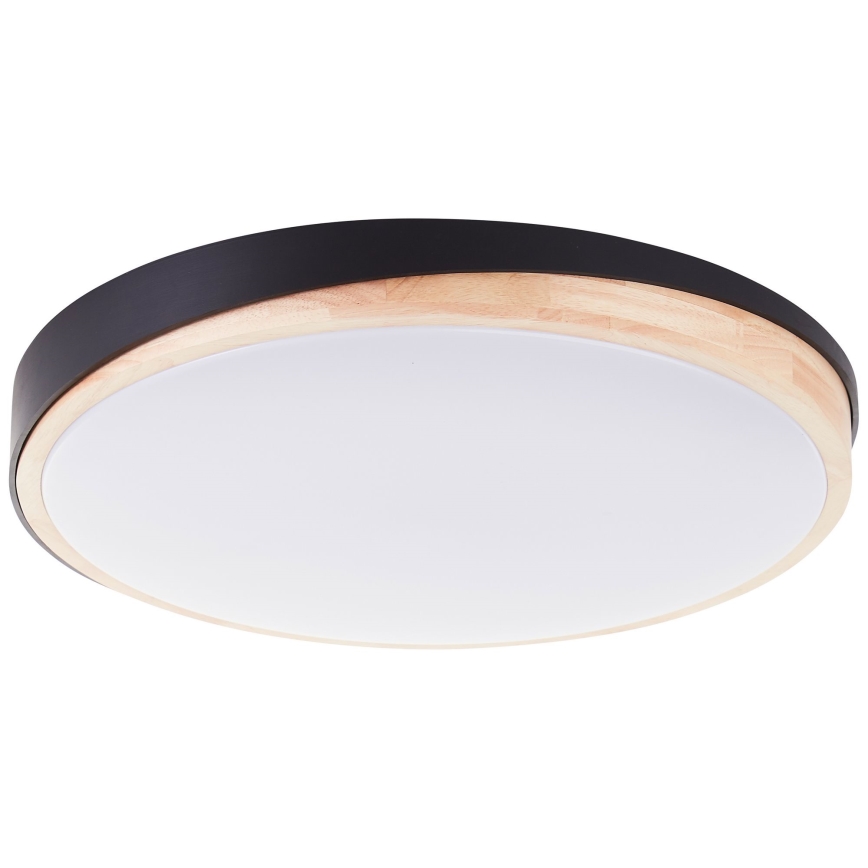 Brilliant - Dimmbare LED-Deckenleuchte BAARLO LED/36W/230V 3000-6500K d 50 cm schwarz/Gummibaum + Fernbedienung