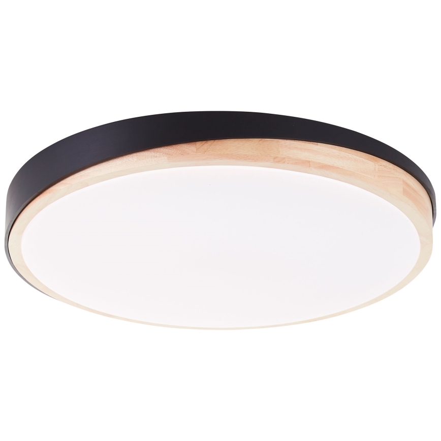 Brilliant - Dimmbare LED-Deckenleuchte BAARLO LED/36W/230V 3000-6500K d 50 cm schwarz/Gummibaum + Fernbedienung