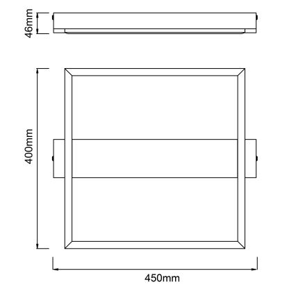 Brilliant - Dimmbare LED-Deckenleuchte LONEOS LED/24W/230V 3000K 45x40 cm