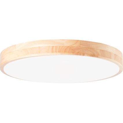 Brilliant - LED-dimmbare Deckenleuchte SLIMLINE LED/60W/230V 3000-6500K Ø 45 cm Gummibaumholz + Fernbedienung