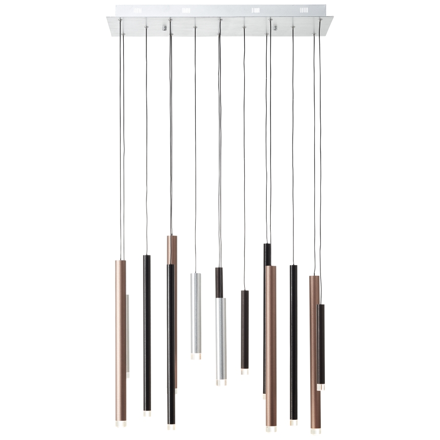 Brilliant - LED-dimmbare Pendelleuchte an Kabel CEMBALO LED/60W/230V mattchrom/schwarz/braun
