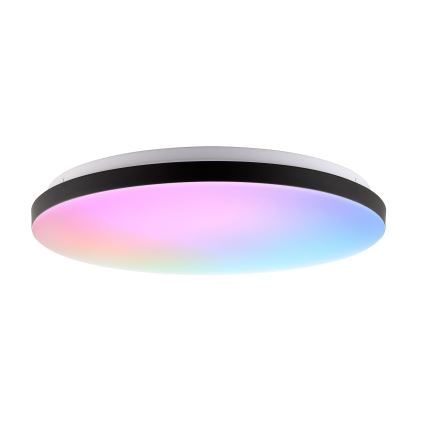 Brilliant - Dimmbare LED-RGBW-Deckenleuchte LIVIO LED/20W/230V 3000-6500K d 49 cm schwarz + Fernbedienung
