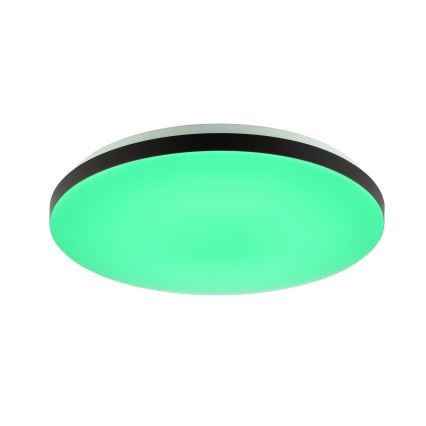 Brilliant - Dimmbare LED-RGBW-Deckenleuchte LIVIO LED/20W/230V 3000-6500K d 49 cm schwarz + Fernbedienung