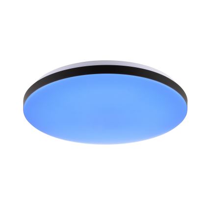 Brilliant - Dimmbare LED-RGBW-Deckenleuchte LIVIO LED/20W/230V 3000-6500K d 49 cm schwarz + Fernbedienung