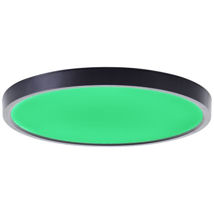 Brilliant - Dimmbare LED-RGBW-Deckenleuchte LOTTI LED/16W/230V 3000K d 30 cm schwarz Wi-Fi Tuya + Fernbedienung