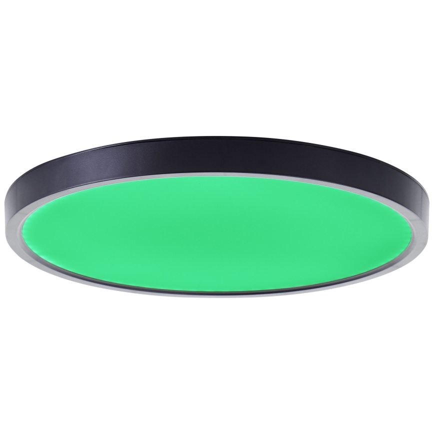 Brilliant - Dimmbare LED-RGBW-Deckenleuchte LOTTI LED/16W/230V 3000K d 30 cm schwarz Wi-Fi Tuya + Fernbedienung