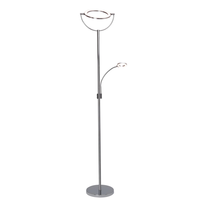 Brilliant - dimmbare LED Stehleuchte DEMIAN 2xLED/12W/230V glänzendes Chrom