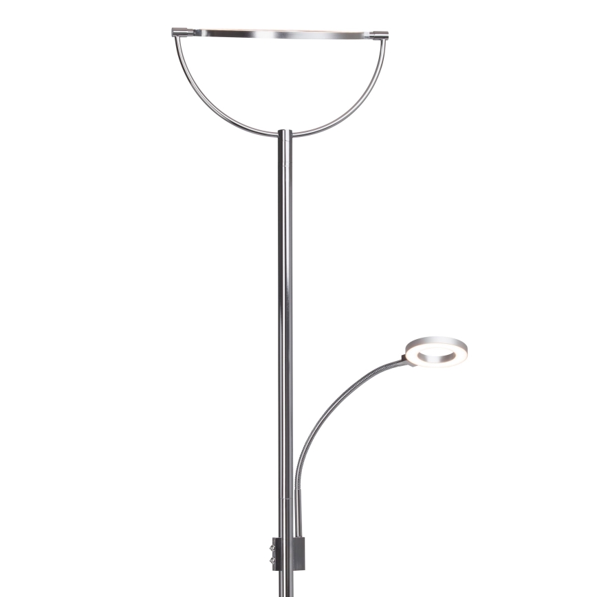 Brilliant - dimmbare LED Stehleuchte DEMIAN 2xLED/12W/230V glänzendes Chrom