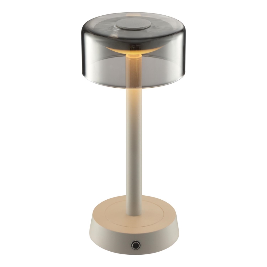 Brilliant - Dimmbare, wiederaufladbare LED-Tischleuchte für den Außenbereich mit Touch-Bedienung RAZOR LED/2,5W/5V 2700K 2600 mAh IP44 grau
